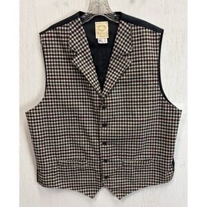 Mens WAH MAKER Frontier Clothing Vest Size XL Wool Made in USA Button Front